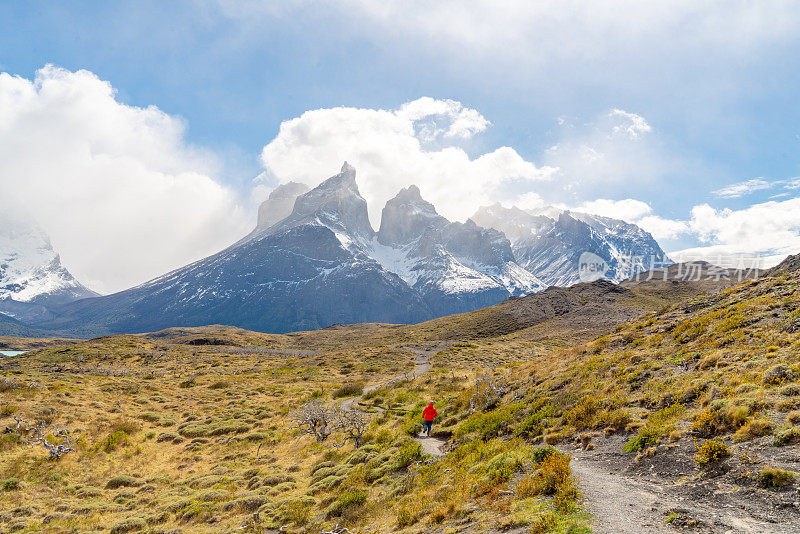 智利Torres del Paine国家公园的徒步旅行路线